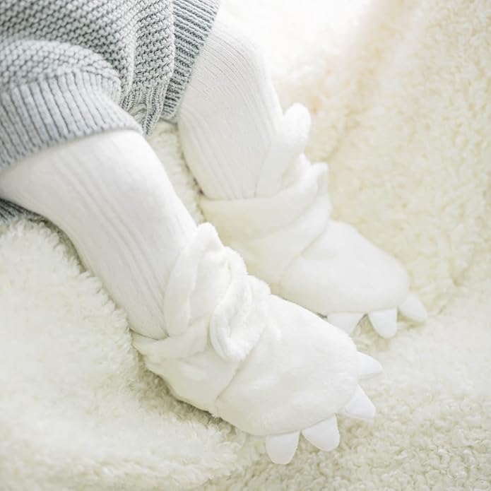 Sawimlgy Newborn Infant Baby Girl Boy Cotton Booties Stay On Sock Slippers Soft Bedroom Shoes Non-Skid Ankle Boots With Grippers Toddler Crib Warm Shoe First Walker Birthday Shower