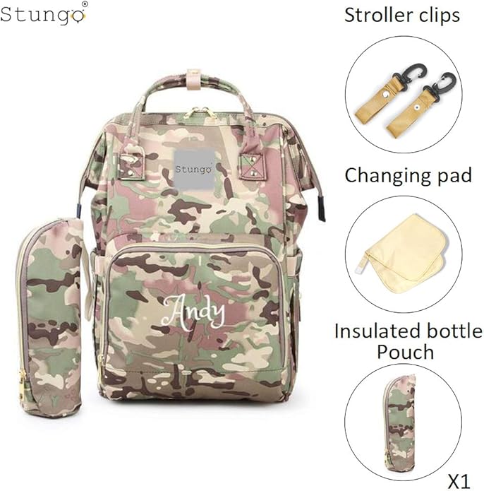 PERSONALIZED Large Diaper Bag Knapsack Custom Diaper bag Monogram Backpack