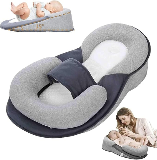 Baby Wedge Pillow for Newborn,Baby Feeding Support Pillow,Reflux Pillow for Baby,Reducing Spit-Up Nursing Pillow,Anti Reflux Newborn Feeding Pillow