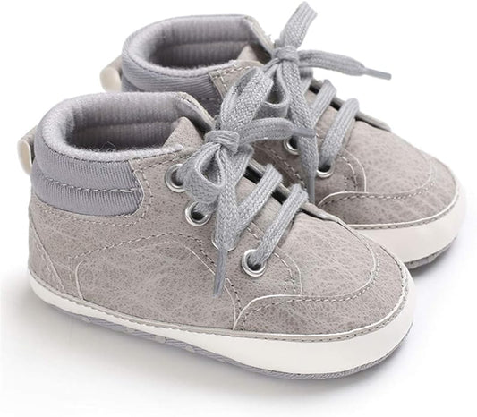 CENCIRILY Baby Boys Girls High Top Sneakers Soft Soles Anti Skid Infant Ankle Shoes Toddler Prewalker First Walking Crib Shoes