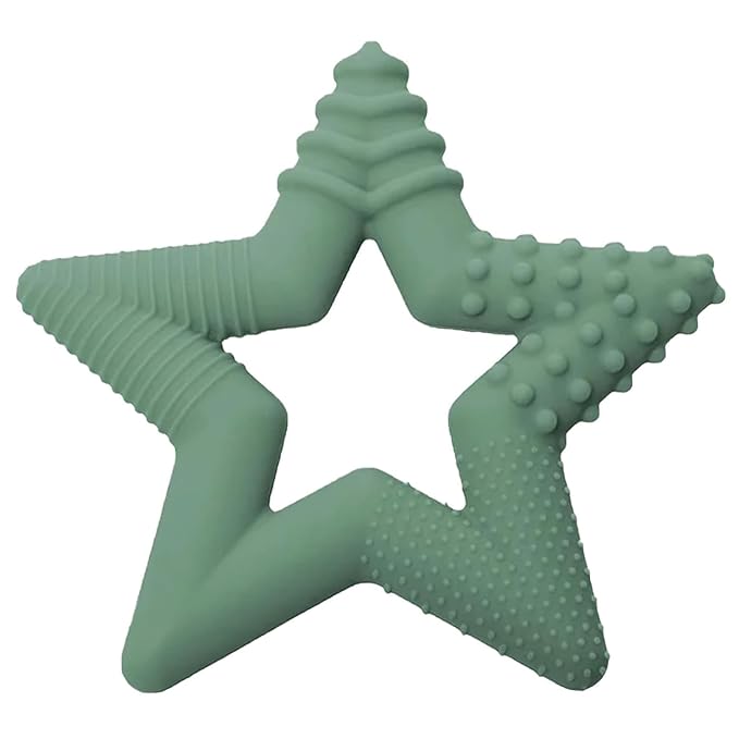 TalkTools Sensory Teeny Teether Star - Alternative to Thumb Sucking and Pacifiers, Enhances Oral Motor Awareness, Perfect for Children with Sensory Needs, Oral Development Aids (Sage)