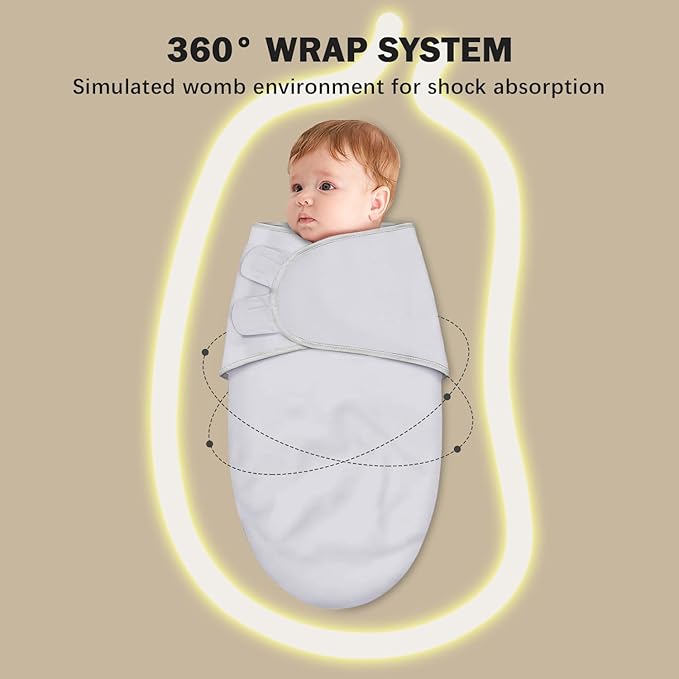 Cute Castle 3-Pack Baby Swaddle Sleep Sacks - Newborn Swaddle Sack - Ergonomic Baby Swaddles Blanket Warp for Boys and Girls - Baby Essentials (0-3 Months - Gray, Letters, Stars)