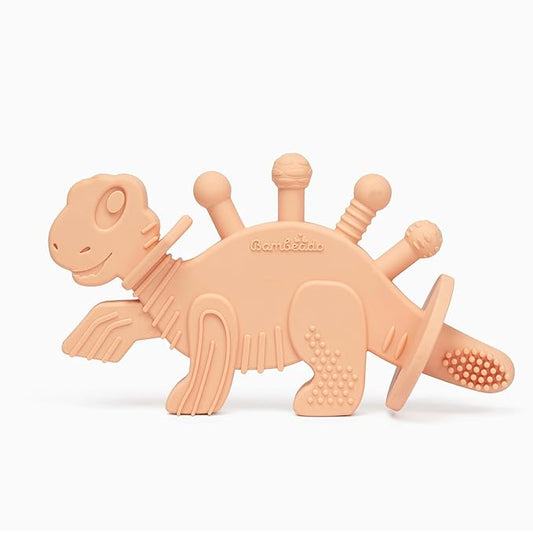 Baby Teether Toy: Dibly - The Dino Baby Teething Toys BPA-Free Teethers Inspired by Nature with Natural Rubber Pacifier
