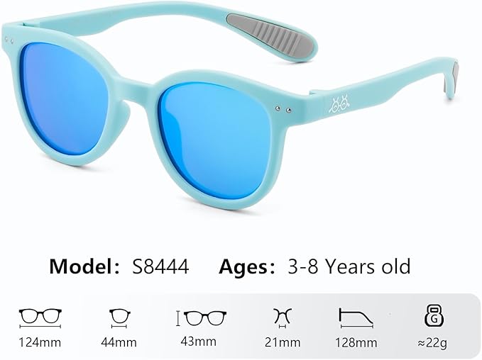 EYEBUDDY Kids Sunglasses for Boys Girls Age 2-8 Polarized UV Protection Toddler Children Sun Glasses Pack of 2