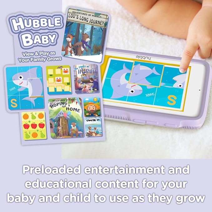 HUBBLE CONNECTED Nursery Pal Cloud Touch Smart WiFi Enabled Baby Monitor with 5 Inch HD Color Touchscreen Parent Unit, Plus Preloaded Soothing Sounds, Lullabies, and Stories, White