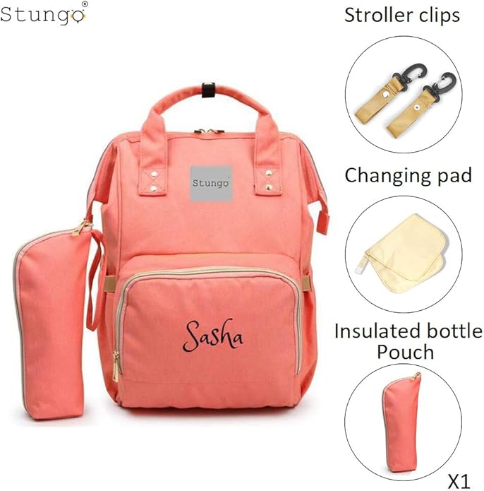 PERSONALIZED Large Diaper Bag Knapsack Custom Diaper bag Monogram Backpack