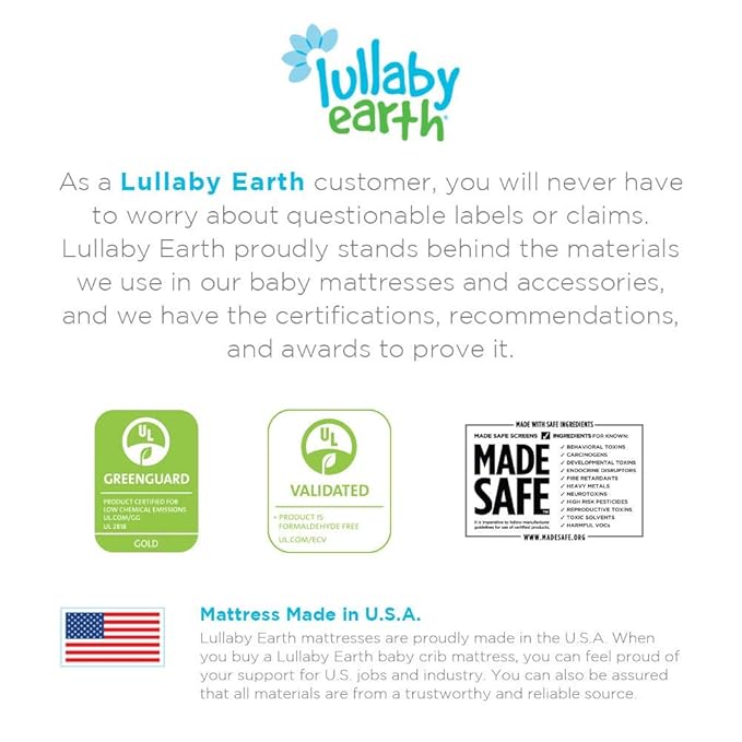 Lullaby Earth Healthy Support Crib Mattress- Origional - Beige