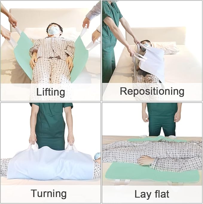2 Pack Bed Pads for Incontinence Washable Reusable Mattress Pad Waterproof with 4 Convenient Handles Bed Pads for Incontinence Person 36” × 34” Inch
