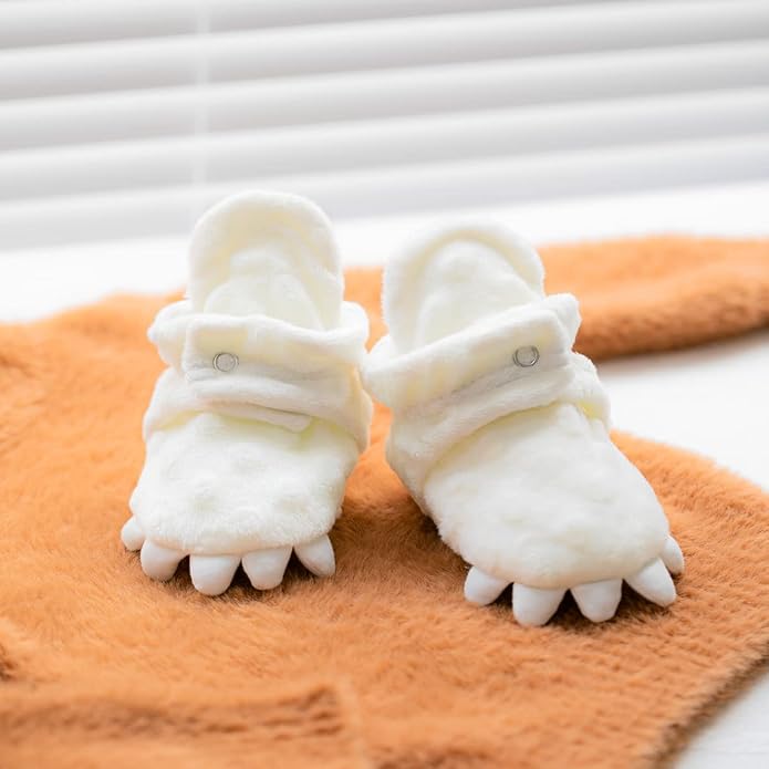 Sawimlgy Newborn Infant Baby Girl Boy Cotton Booties Stay On Sock Slippers Soft Bedroom Shoes Non-Skid Ankle Boots With Grippers Toddler Crib Warm Shoe First Walker Birthday Shower