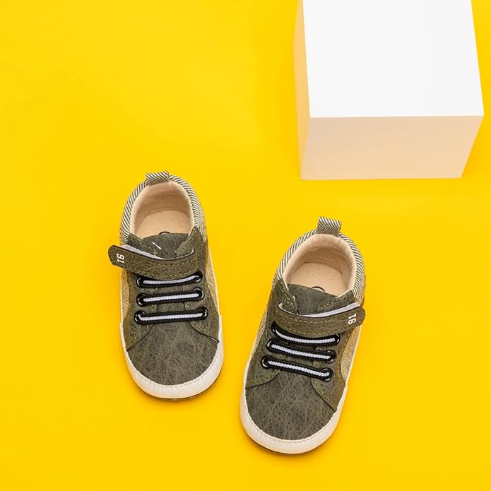 CENCIRILY Baby Boys Girls High Top Sneakers Soft Soles Anti Skid Infant Ankle Shoes Toddler Prewalker First Walking Crib Shoes