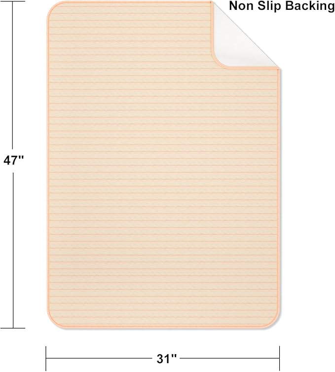Bed Pads for Incontinence Washable Waterproof, 47" x 31" (Pack of 1) - Reusable Large 4-Layer Soft Pee Pads for Adults, Women, Elderly, Pets, Bed Underpads for Bed, Sofa, Couch, Furniture - KELISITING