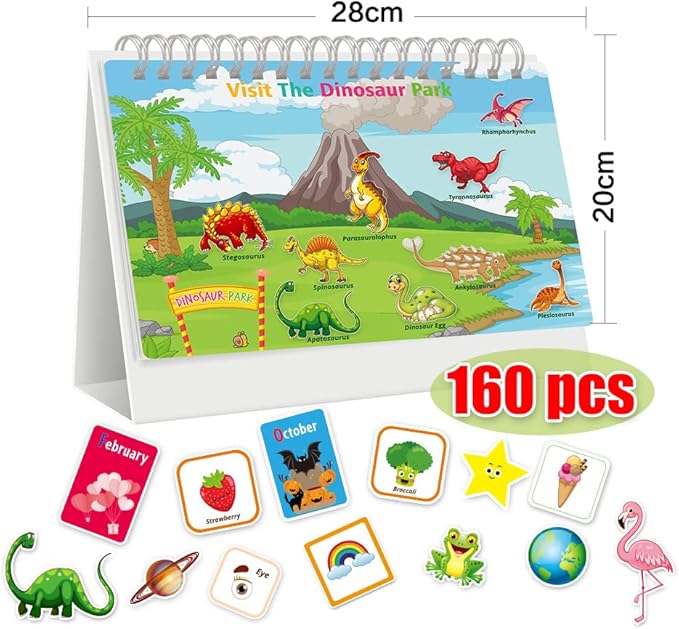 Busy Book for Toddlers Montessori Toys Busy Board for 3+ Year Old Boy Gifts Girl Toys Educational Learning Quiet Activity Books Toddler Airplane Travel Toy 3+ One Year Old Birthday Gift (Multicolored)