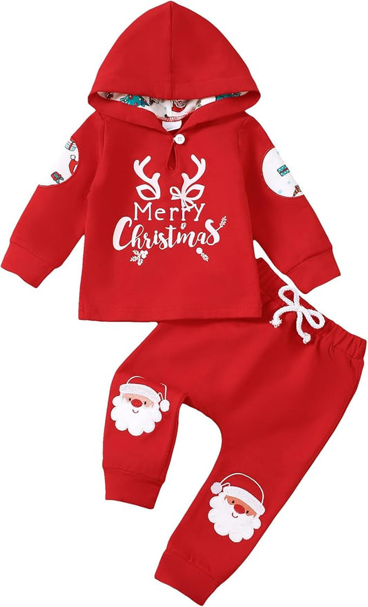Toddler Baby Boy Clothes Infant Newborn Boy Outfit Long Sleeve Hoodie Sweatshirt Pants Fall Winter Clothes Set