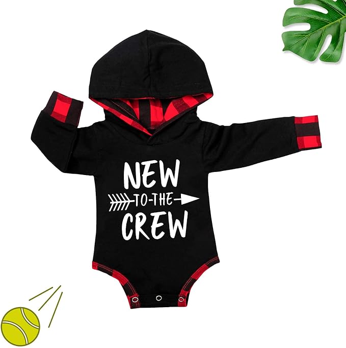 Fommy Newborn Baby Boy Clothes Plaid Letter Print Long Sleeve Hoodies + Long Pants 2PCS Fall Winter Outfits Set