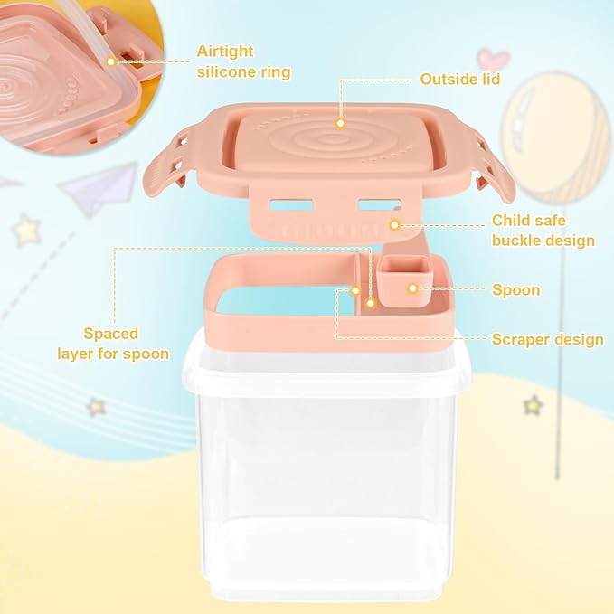 Accmor Formula Dispenser On The Go, Formula Container to Go, Portable Milk Powder Kids Snack Container with Scoop for Infant Toddler Travel Outdoor Picnic
