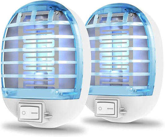 Indoor Bug Zappers, Fly Traps for Indoors, Insect Traps for Home Mosquito Killer & Mosquitoes Trap with Blue Lights for Kids & Pets, Home, Kitchen, Bedroom, Baby Room, Office (2 Packs)