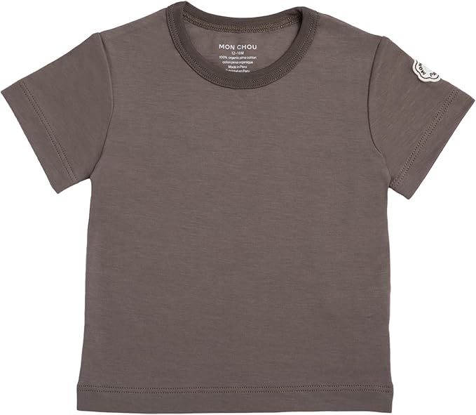 Mon Chou Premium Short Sleeve Shirt - Ultra Soft, 100% Pima Cotton Crew Neck Baby T Shirts - Organic Cotton Baby Clothes