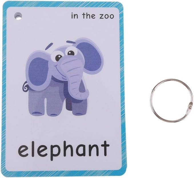 32 pcs Wild Animals Flashcards for Kids | Learning Cards & Montessori Pocket Cards for Pre-K Wall Stickers and Insect Themed Party, Online Classroom | Teacher/Autism Therapists Tools