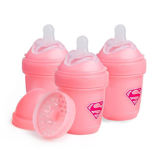 Herobility Double Anti-Colic Baby Bottles – 5 fl oz/140ml – 3-Pack