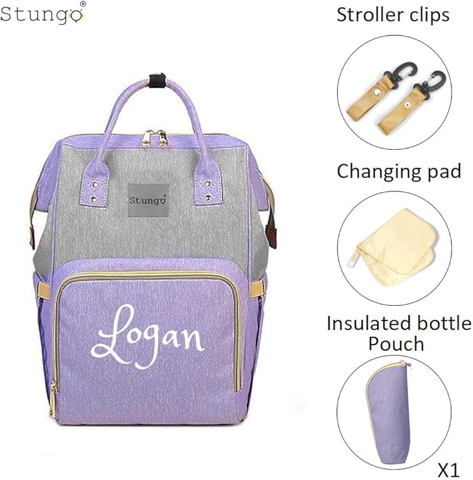 PERSONALIZED Large Diaper Bag Knapsack Custom Diaper bag Monogram Backpack