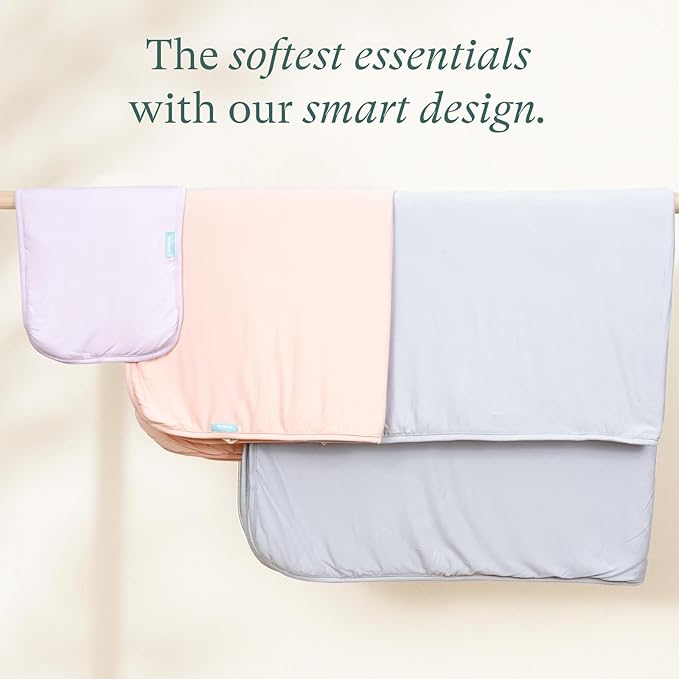 Supersoft Toddler Comforter, Premium Bamboo Viscose Crib Blanket, Cozy 1.0 Tog Lightweight Quilt for All Seasons 39"×55"