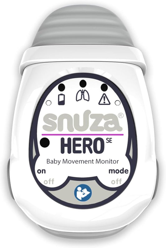 Snuza Hero Baby Monitor: Alerts When No Movement Detected, Gentle Vibration Pre-Alerts, Attaches to Nappy, No WiFi/Bluetooth, Medical Grade Material. Safer Sleep for Babies, Better Sleep for Parents.