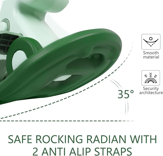 4 in 1 Rocking Horse for Toddlers 1-3 Years Old, Baby Rocking Toy Fun Birthday Gift for 1+ Kids, Ride on Toy with Detachable Balance Board and Footrest，Balance Bike with Push Handle