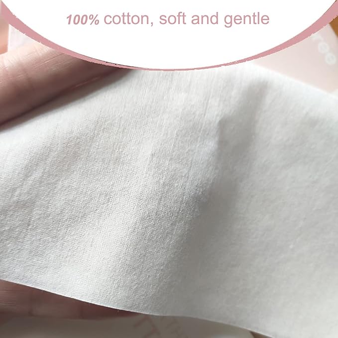 Extra Thick Dry Wipe, Disposable Face Drying Towel 100% Cotton, Lint-Free Cotton Tissues (2 Pack)