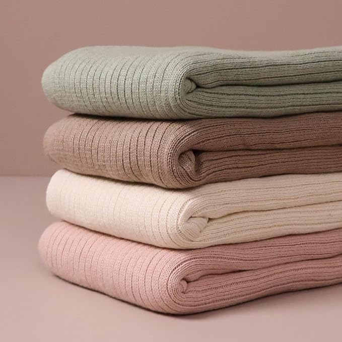 Knitted Organic Cotton Baby Blanket- Swaddle Blanket, 30" x 40" Soft Receiving Blanket for Newborn (Roman Green)
