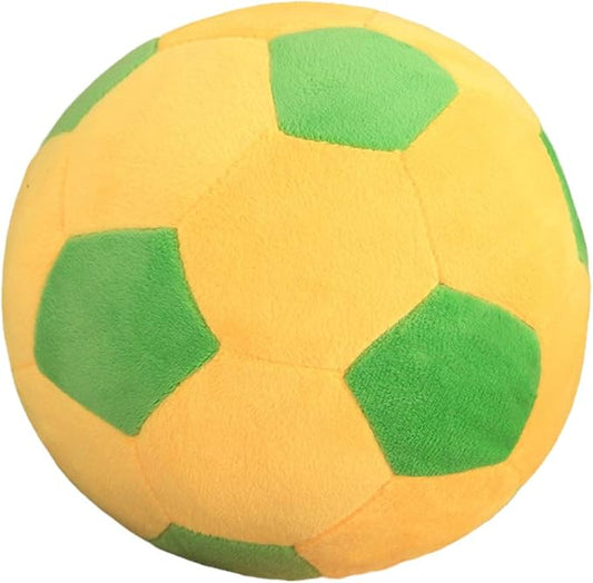 Plush Soccer Balls - Fluffy Stuffed Toy Soccer Ball Plush Pillow Soft Durable Stuff Soccerball Gift for Kids Boy Baby (Green -Yellow,17.7inch/45cm)
