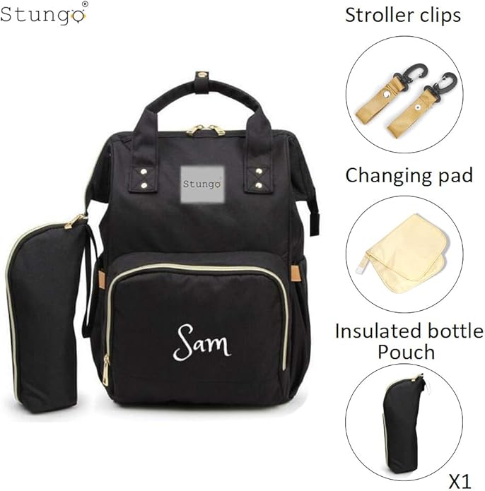 PERSONALIZED Large Diaper Bag Knapsack Custom Diaper bag Monogram Backpack