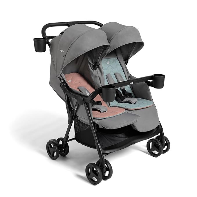 Zz Joie Rosemary Side-by-Side Double Stroller – Lightweight, Compact, and Comfortable Side-by-Side Stroller for Twins or Siblings