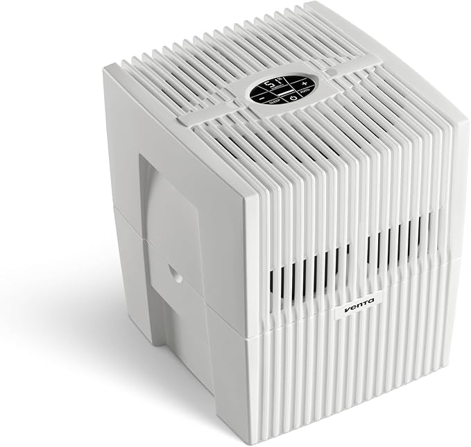 Venta LW15 Comfort Plus Humidifier in White - Filter-Free Evaporative Humidifier for Spaces up to 375 ft²