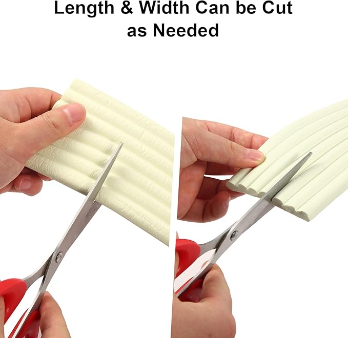 Upgrade Baby Proofing Edge Corner Protector,16.4ft Edge Guards Padding with 3M Adhesive, Extra-Wide Soft Rubber Foam Padding, Furniture, Sharp Edge Safety Corner Edge Bumper Guard-Cream