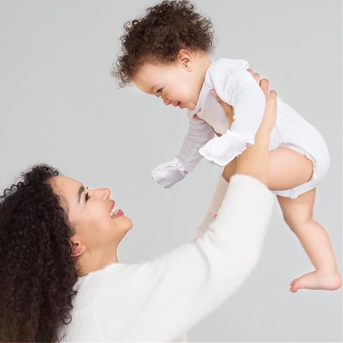 16 Pairs Newborn Baby Cotton Mittens No Scratch Gloves Unisex Newborn Mittens for baby Boys Girls 0-6 Months