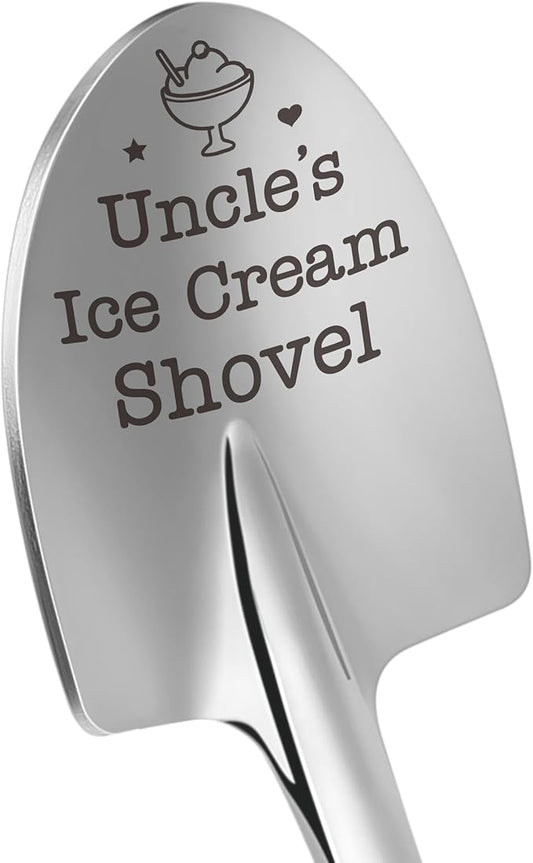 Unique Uncle's Ice Cream Shovel Spoon Scoop - Stocking Stuffers for Uncle from Niece or Nephew - Fathers Day & Retirement Gift
