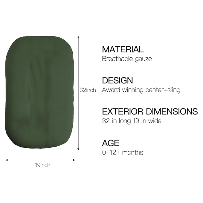 Baby Lounger - Snuggle Cozy Me Infant Lounger for Newborns | Breathable & Soft, Portable Awake-Time Pad, Essential Baby Gift (Lounger Cover Included)