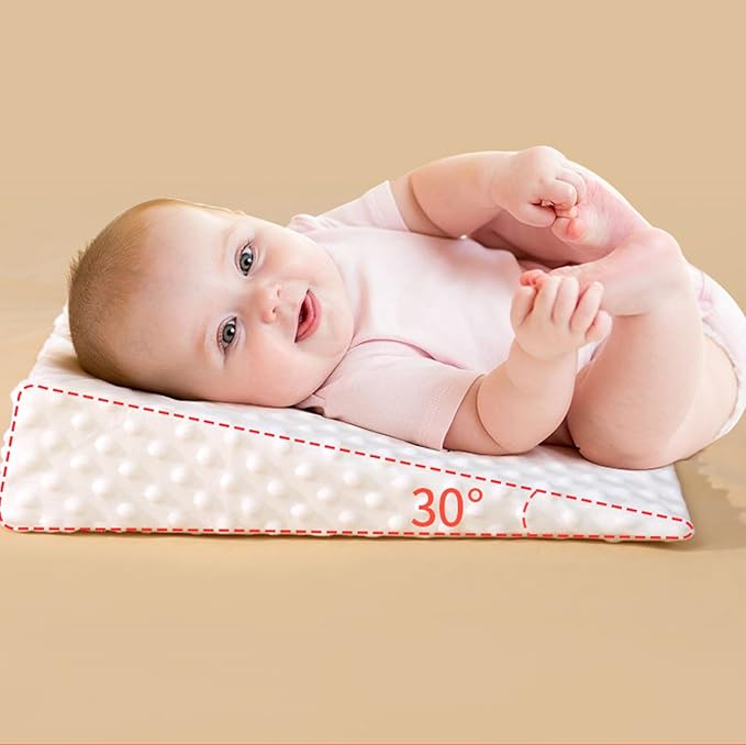 Wedge Pillow,19.3X 14.96x 4inches with Removeable Cover,30 Degree Incline（Blue-01）