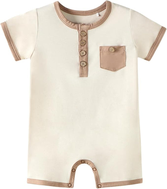 Baby Boy Romper Toddler Boys Short Sleeve Shorts Soft Jumpsuit Outfit Viscose Made from Bamboo