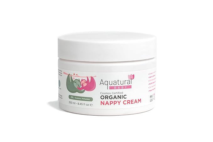 Organic Nappy Cream - Newborn Diaper Care - Gentle Care Diaper-Cream, Natural Moisturizer Zinc Oxide Ointment for Kids Sensitive Skin - Baby Rash (8.45fl oz)