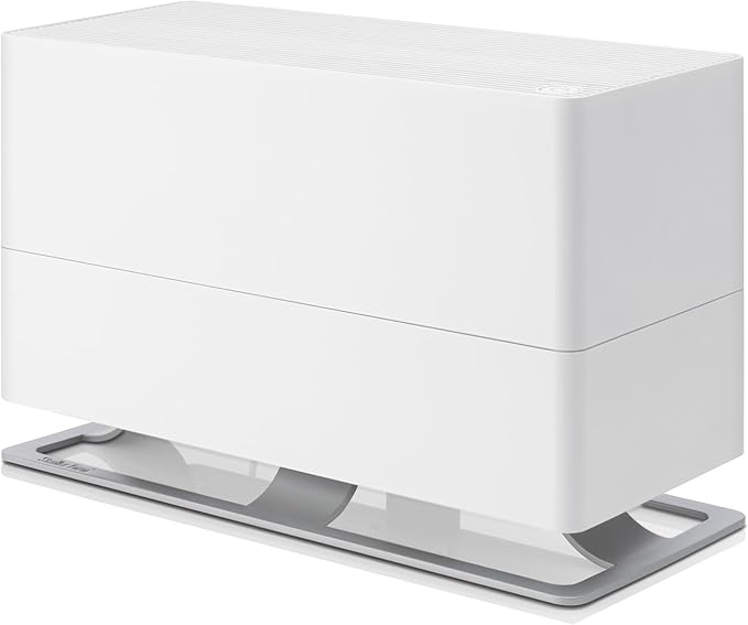 Stadler Form humidifier Oskar big, energy-saving humidifier for rooms up to 1077 square feet, evaporator with automatic switch-off, dimmable LEDs, very quiet, white