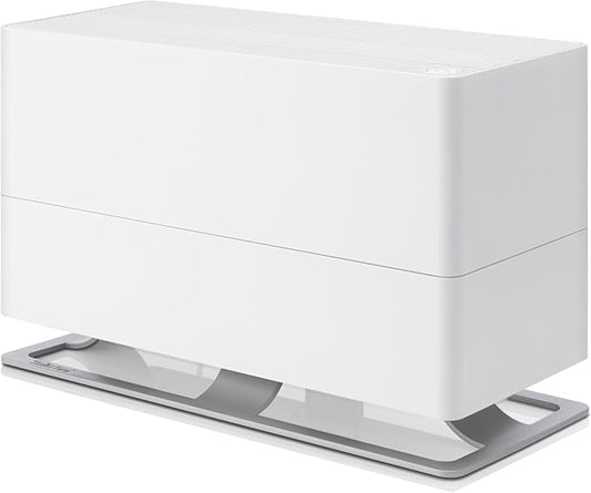 Stadler Form humidifier Oskar big, energy-saving humidifier for rooms up to 1077 square feet, evaporator with automatic switch-off, dimmable LEDs, very quiet, white