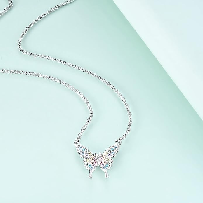luomart Butterfly Necklace Gifts for Girls Women,Butterfly Pendant Necklaces Jewelry Gift for Butterfly Lovers