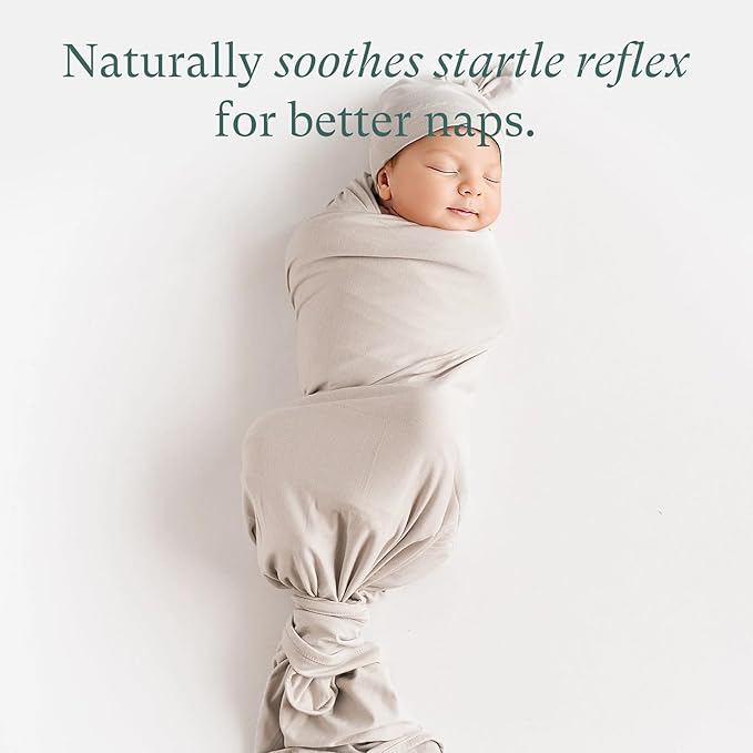 Supersoft Swaddle Blanket, Premium Bamboo Viscose Baby swaddling Blankets for Newborns, Lightweight & Breathable Swaddle Blankets for Boys and Girls, 47” x 47”, Neutral Baby Essentials