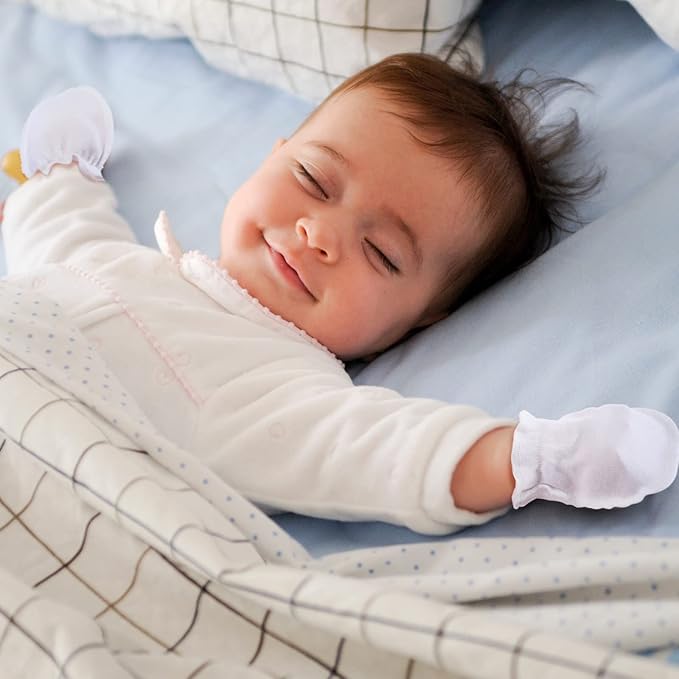 9 Pairs Newborn Baby Boys Girls Mittens 0-6 Months Infant Toddler Mittens No Scratch Solid Color Gloves