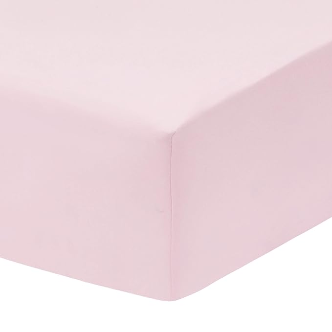 Everyday Kids 2-Pack Fitted Crib Sheets, 100% Soft Breathable Microfiber Baby Sheet, Fits Standard Size Mattress 28in x 52in, Lavender, Pink Nursery Sheet