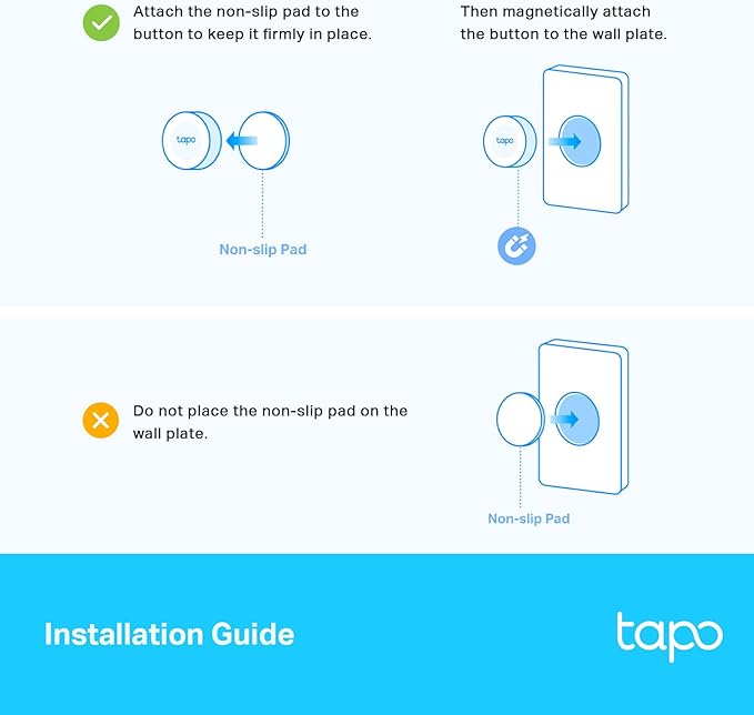 Tapo TP-Link Smart Button | Wireless Remote Dimmer Switch | 3-Way Control | Tap & Rotate HUB Required | 1+ Year Battery Life