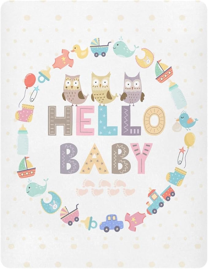 Baby Crib Sheets Cute Owls Crib Sheets for Boys Girls,Neutral Bassinet Toddler Bed Play Sheets Breathable Soft and Portable 52 * 28 * 9in