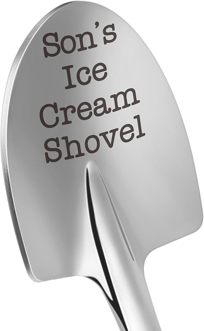 Funny Dad's Ice Cream Shovel Son Gifts Fathers Day Presents to My Son from Mom Dad, Unique Easter Basket Stuffers for Son Men Birthday Grandpa Papa Grandfather Brother Uncle