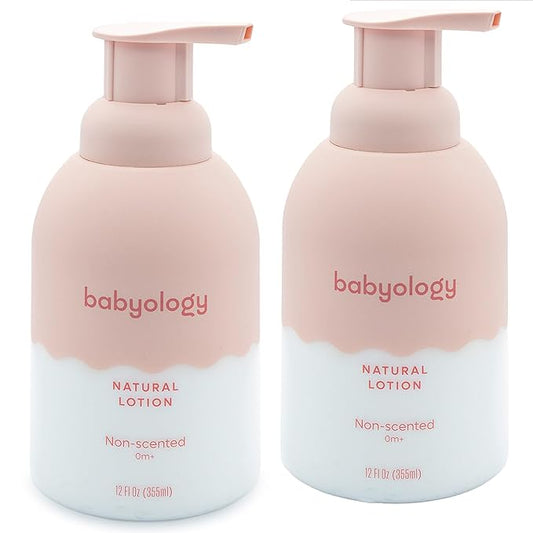 100% Edible Ingredients - Organic Baby Lotion - Clinically Tested - Calming & Rich Moisture for Sensitive Skin - Daily Care - Non-scented (12 Fl Oz (Pack of 2))